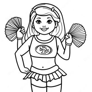 Pagina Para Colorir Cheerleaders Dos 49ers 1452-1162