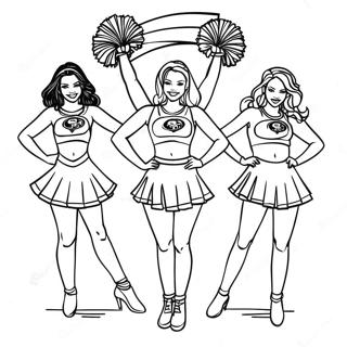 Pagina Para Colorir Cheerleaders Dos 49ers 1452-1163