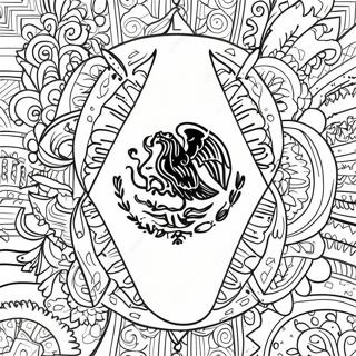 Pagina Para Colorir Da Bandeira Do Mexico Vibrante 14540-12025