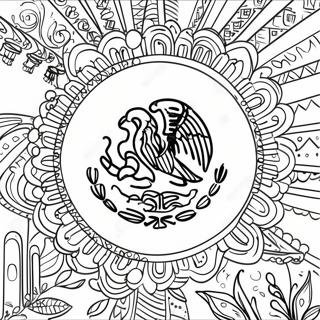 Pagina Para Colorir Da Bandeira Do Mexico Vibrante 14540-12028