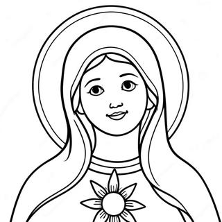 Pagina Para Colorir Da Linda Virgem Maria 14570-12051