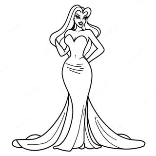 Pagina Para Colorir Da Jessica Rabbit Em Um Vestido Glamouroso 14620-12089