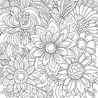 Pagina Para Colorir Padroes Florais Retro 1462-1169