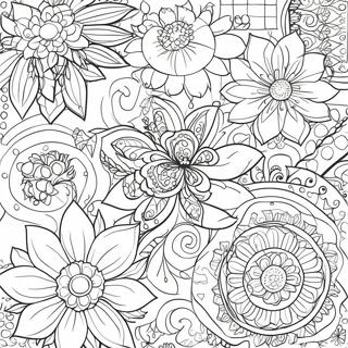 Pagina Para Colorir Padroes Florais Retro 1462-1170