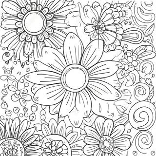 Pagina Para Colorir Padroes Florais Retro 1462-1171