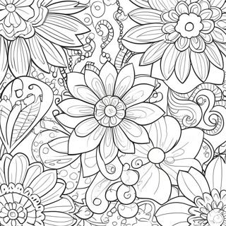 Pagina Para Colorir Padroes Florais Retro 1462-1172