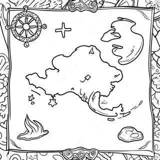 Pagina Para Colorir Do Mapa Do Tesouro 14679-12135