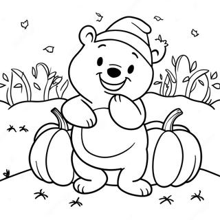 Pagina Para Colorir Do Winnie The Pooh Assustador No Campo De Aboboras 14730-12178