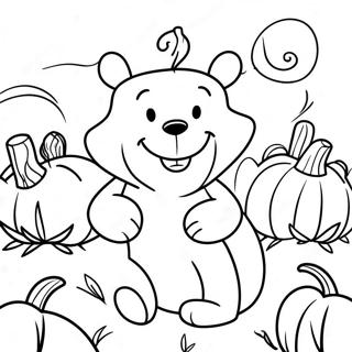 Pagina Para Colorir Do Winnie The Pooh Assustador No Campo De Aboboras 14730-12179