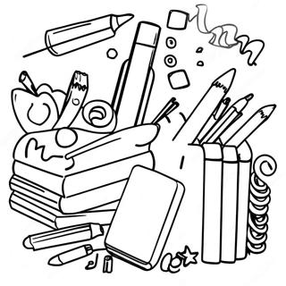 Pagina Para Colorir Dos Materiais Escolares Divertidos K 12 14740-12187