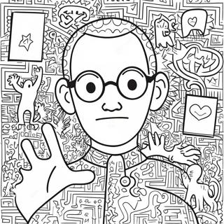 Pagina Para Colorir Do Keith Haring 14749-12190