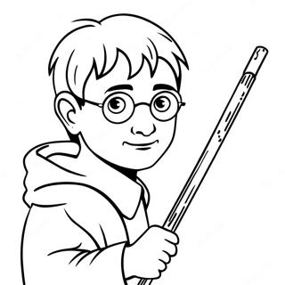 Pagina Para Colorir Do Harry Potter Com Varinha 14810-12243