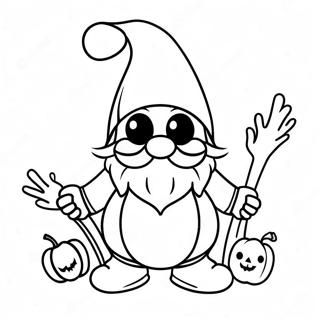 Pagina Para Colorir Gnome Engracado De Halloween Com Abobora 14830-12257