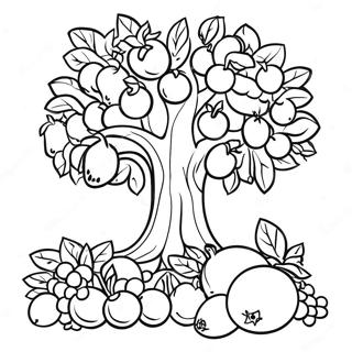 Pagina Para Colorir Arvore De Tu Bishvat Com Frutas 14889-12304