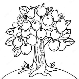 Pagina Para Colorir Arvore De Tu Bishvat Com Frutas 14889-12317