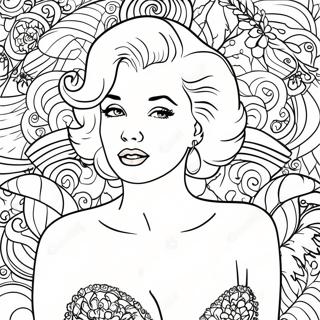 Pagina Para Colorir Do Vestido Glamouroso De Marilyn Monroe 14940-12361