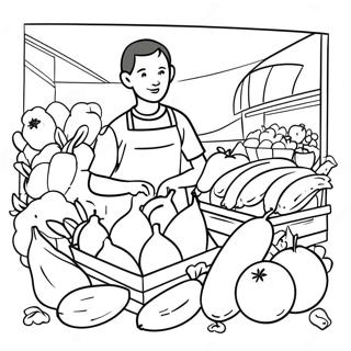 Pagina Para Colorir De Produtos Frescos Do Mercado De Agricultores 14959-12374