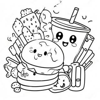 Pagina Para Colorir Comida Lixo Kawaii 1501-1198