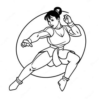 Pagina Para Colorir De Chun Li Em Acao De Chute 15020-12425