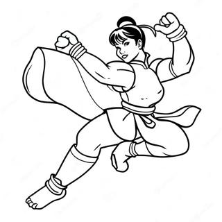 Pagina Para Colorir De Chun Li Em Acao De Chute 15020-12426