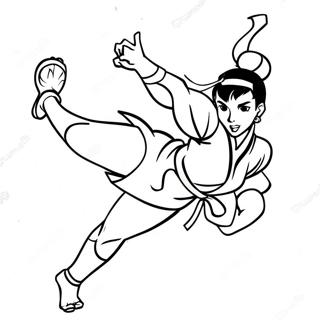 Pagina Para Colorir De Chun Li Em Acao De Chute 15020-12427