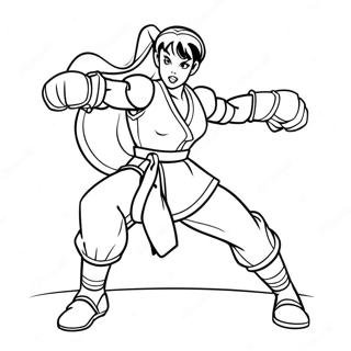 Pagina Para Colorir De Chun Li Em Acao De Chute 15020-12428