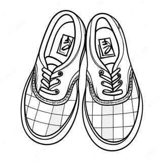 Pagina Para Colorir De Tenis Vans Classicos Em Estampa De Tabuleiro 15030-12433