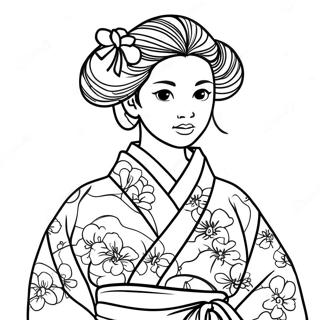 Pagina Para Colorir De Mitsuri Com Kimono Colorido 15090-12483