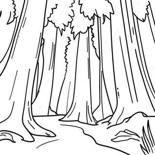 Pagina Para Colorir Da Floresta De Sequoias Da California 15190-12729