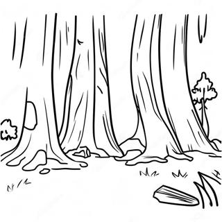 Pagina Para Colorir Da Floresta De Sequoias Da California 15190 12732