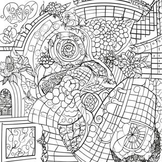 Pagina Para Colorir Aventura Colorida Na Grade Do Misterio 15210-12748