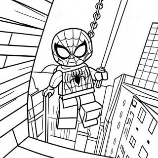 Pagina Para Colorir Homem Aranha Lego Balancando Pela Cidade 15260-12618