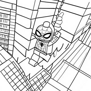 Pagina Para Colorir Homem Aranha Lego Balancando Pela Cidade 15260-12787