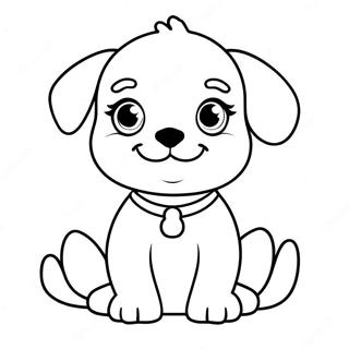 Pagina Para Colorir Cachorrinho Fofo Realista 15269-12790