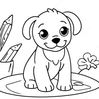 Pagina Para Colorir Cachorrinho Fofo Realista 15269-12791