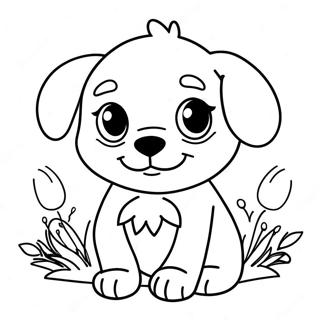 Pagina Para Colorir Cachorrinho Fofo Realista 15269-12920