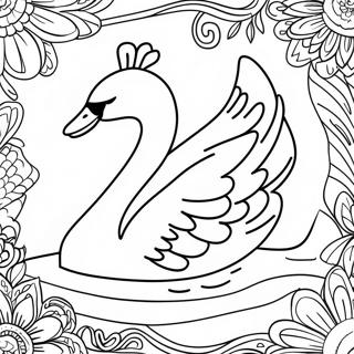 Pagina Para Colorir Do Cisne Elegante Nadando 15280-12633