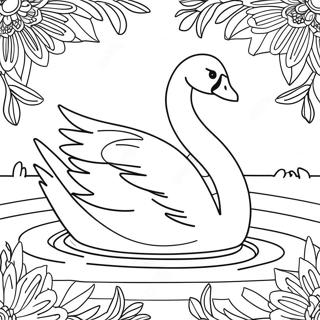 Pagina Para Colorir Do Cisne Elegante Nadando 15280-12634