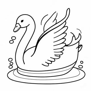 Pagina Para Colorir Do Cisne Elegante Nadando 15280 12931
