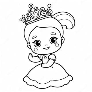 Bebê Princesa Fofa Páginas Para Colorir