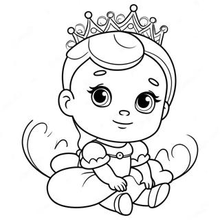 Pagina Para Colorir Da Princesa Bebe Fofa 15299-12957