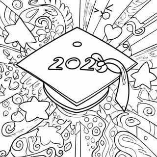 Pagina Para Colorir Do Capelo De Formatura Da Turma De 2024 15329-12840