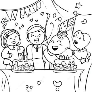 Pagina Para Colorir Da Festa De Celebracao Da Turma De 2024 15330-12841