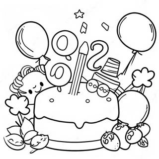 Pagina Para Colorir Da Festa De Celebracao Da Turma De 2024 15330-12842