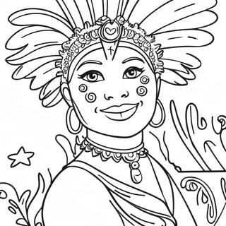 Pagina Para Colorir Cena De Carnaval Brasileiro 15350-12859