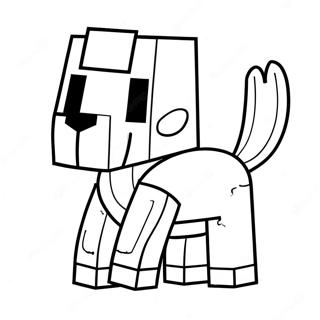 Pagina Para Colorir Cachorro Fofo Do Minecraft 15360-12865