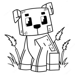 Pagina Para Colorir Cachorro Fofo Do Minecraft 15360-12867