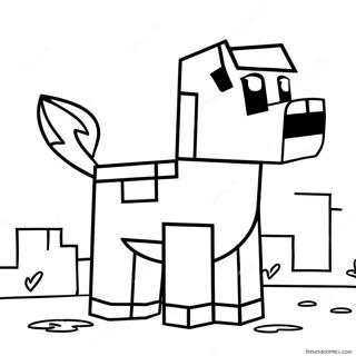 Pagina Para Colorir Cachorro Fofo Do Minecraft 15360-12868