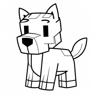 Pagina Para Colorir Cachorro Fofo Do Minecraft 15360-13010