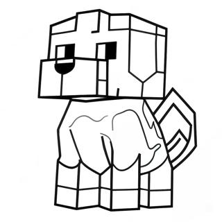 Pagina Para Colorir Cachorro Fofo Do Minecraft 15360-13011